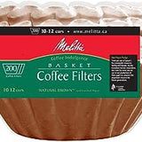 Melitta natural brown coffee filters for flat bottom drip brewing