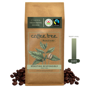Coffee Tree Roastery Bag of Ethiopia Yrgacheffe Oromia Dark coffee beans