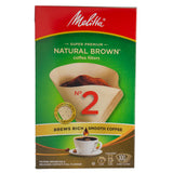 Melitta natural brown coffee filters for pour over and drip brewing