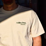 Coffee Tree Roastery t-shirt with minimalist front logo in soft heavyweight cotton